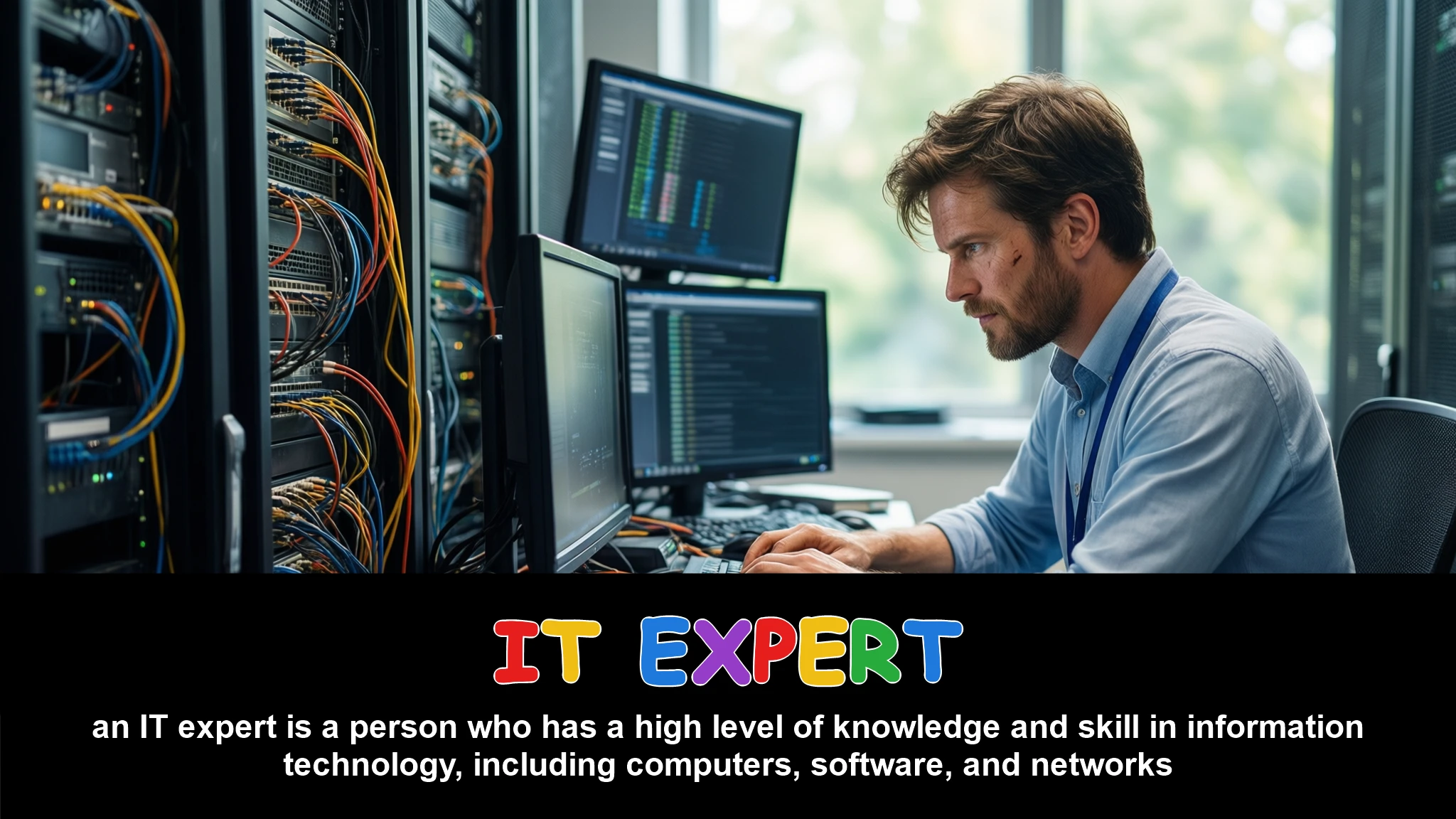 English Illustration for IT expert